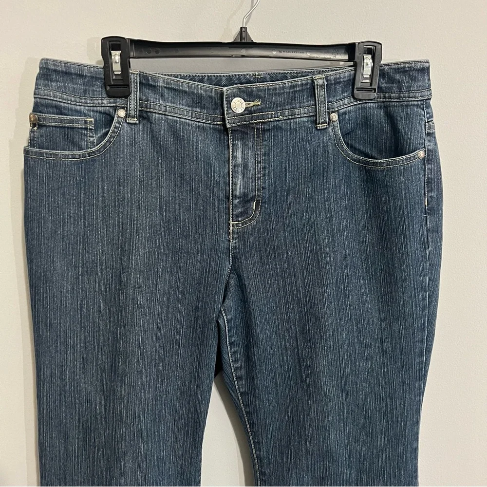 Chico's Dark Blue Boot Cut Jeans - Picture 8 of 13